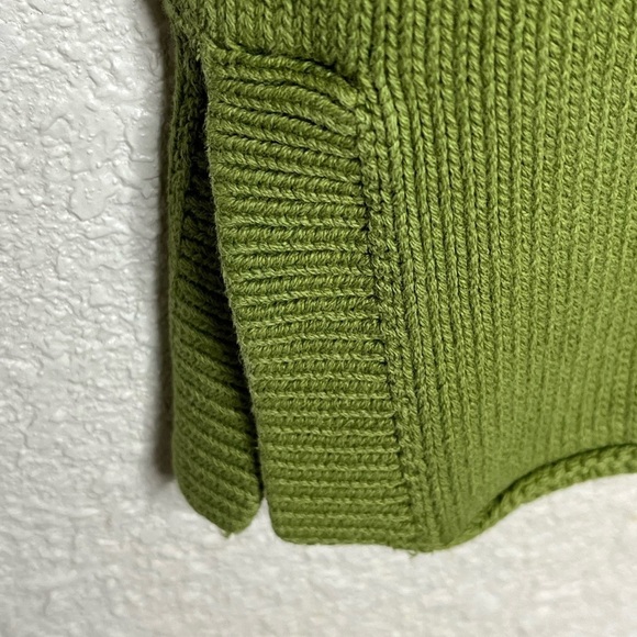 Axcess  By Liz Claiborne Zip Up Cropped Turtleneck Sweater Sz Med - Picture 4 of 9